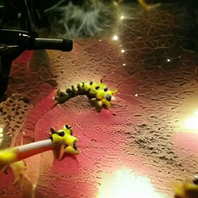 Caterpillar Stars smoking hookah