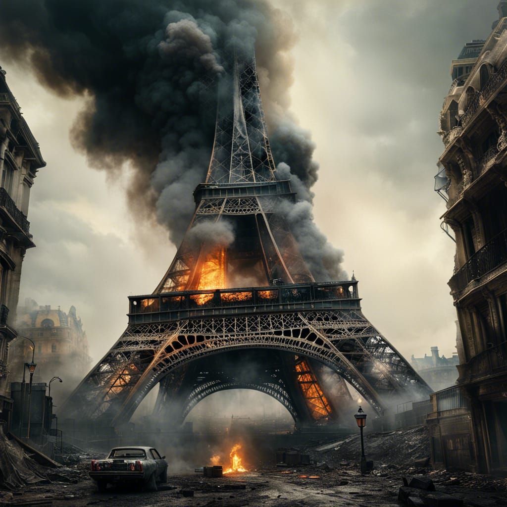 Post apocalyptic Eiffel tower  by @ Creature