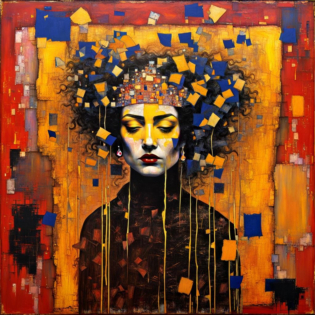 Thunder Princess Shattered Rothko Klimt  by @Paulo