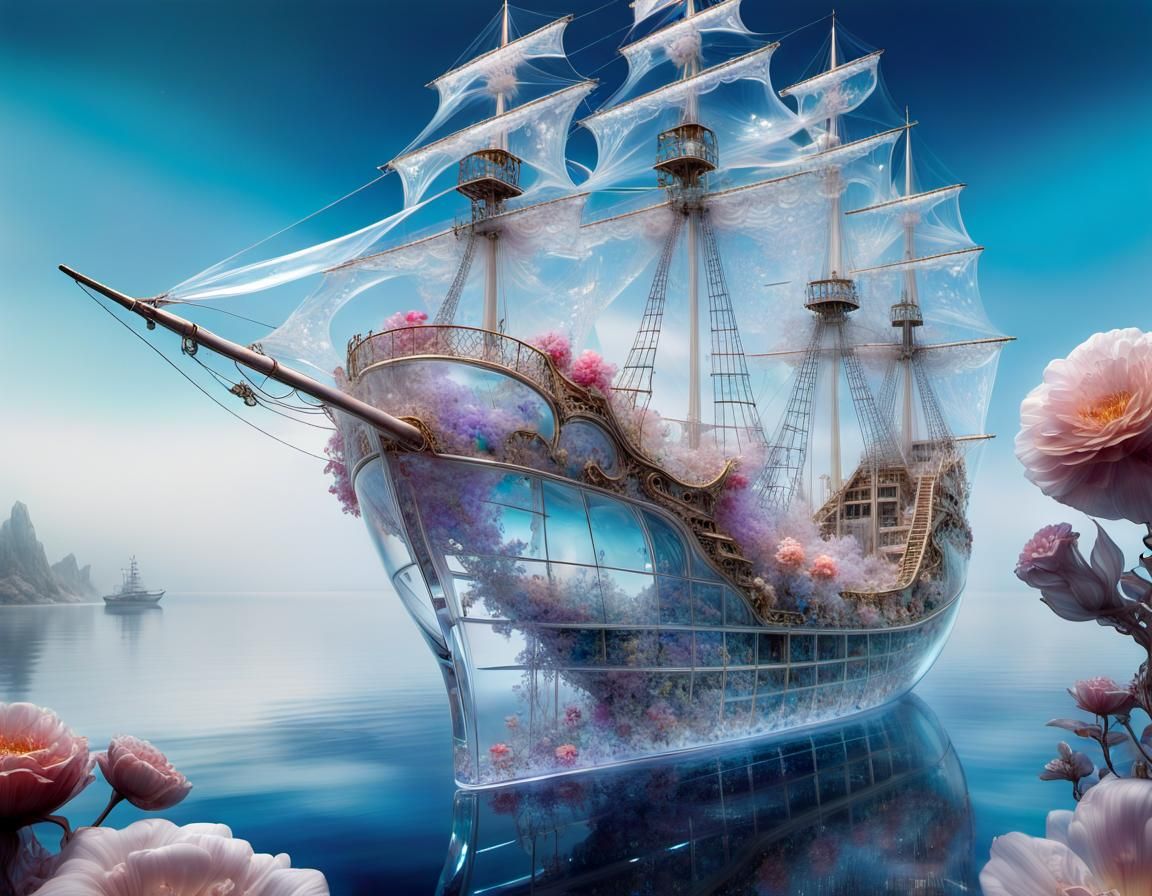 Glass Bloomcore Ship  by @Sometimes Witchy