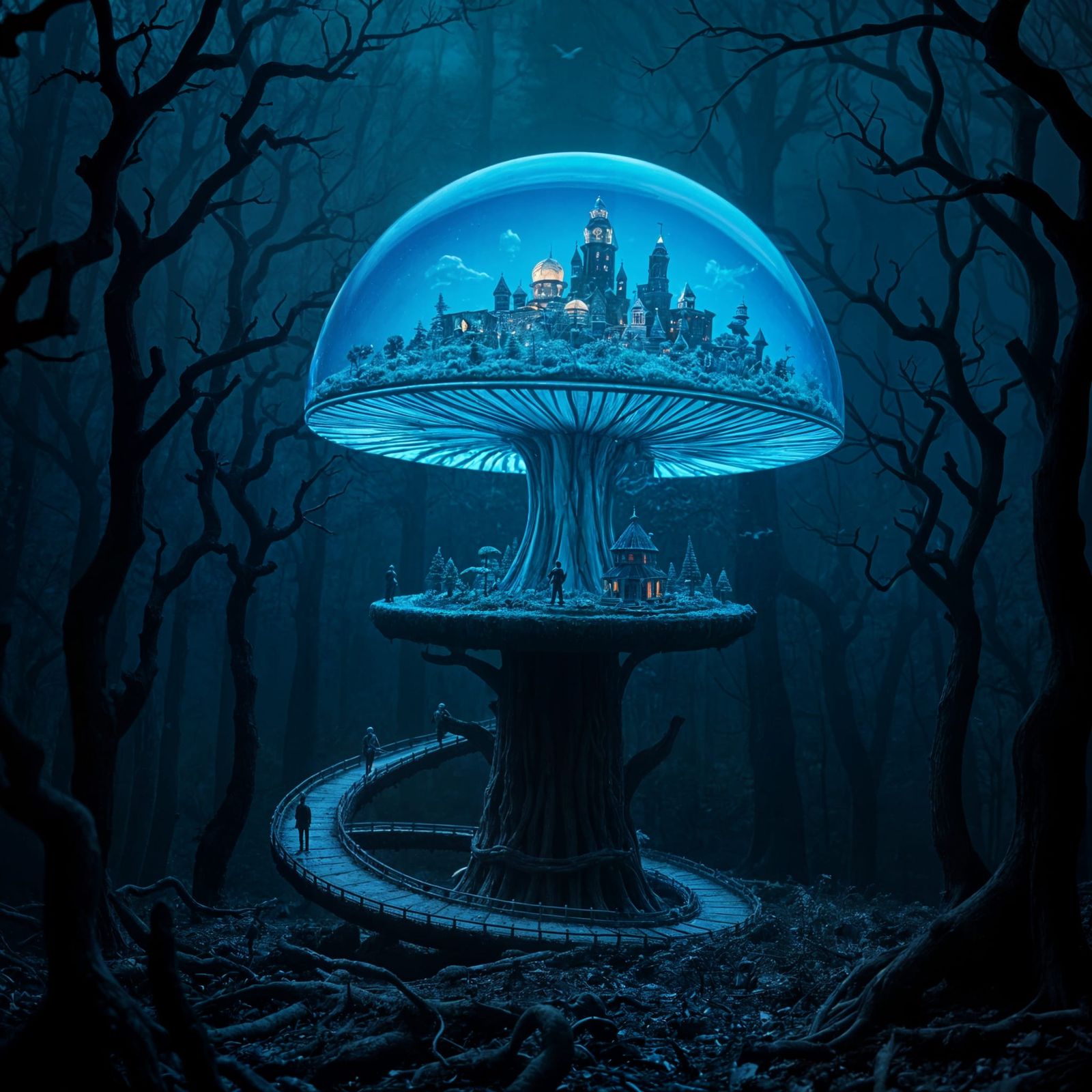 Mushroom City  by @Pinosie