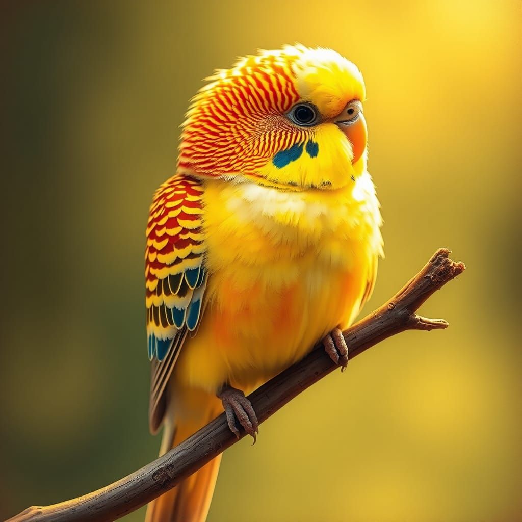 Budgerigar cinnamon colours  by @Catherine Chittenden