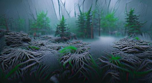 Dark Dank Scary Misty Forest 8k3D Vray
