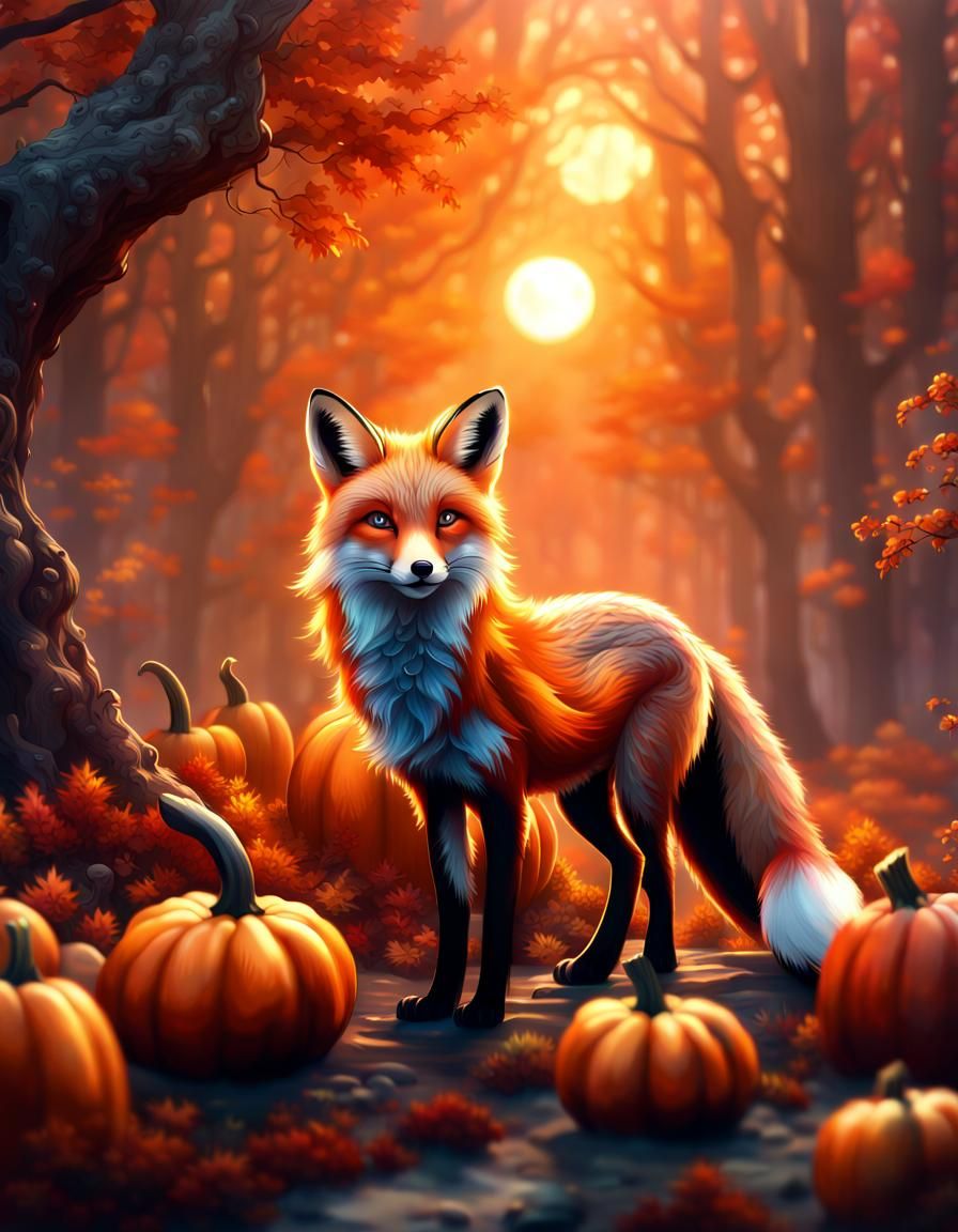 Automn fox  by @Roswarcus
