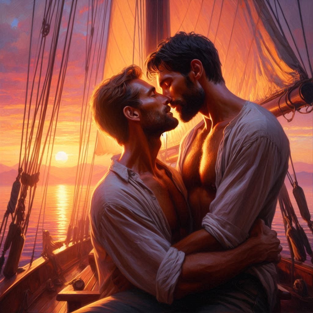Love on the sailing boat