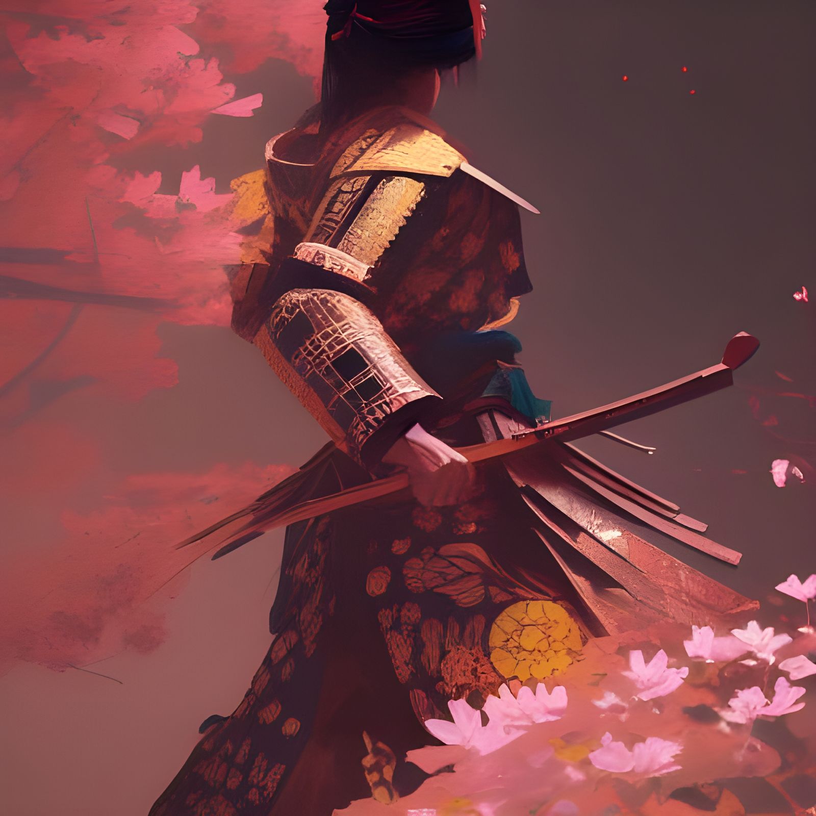 The Lady Samurai - AI Generated Artwork - NightCafe Creator