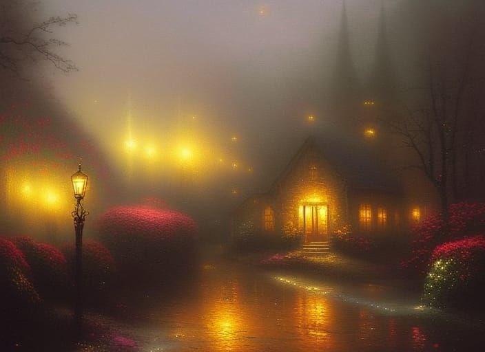 Streetlight on a cottage