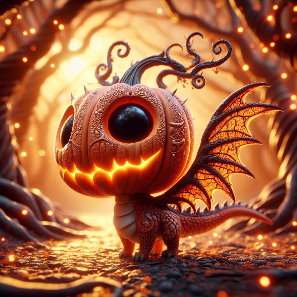 Halloween Pumpkin Dragon