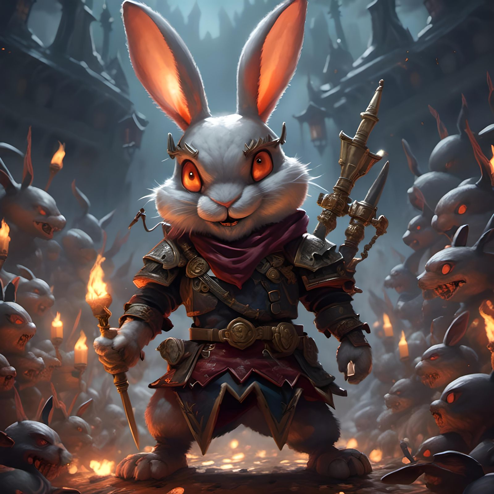 Imagine an evil rabbit plotting to conquer the world. Picture the ...