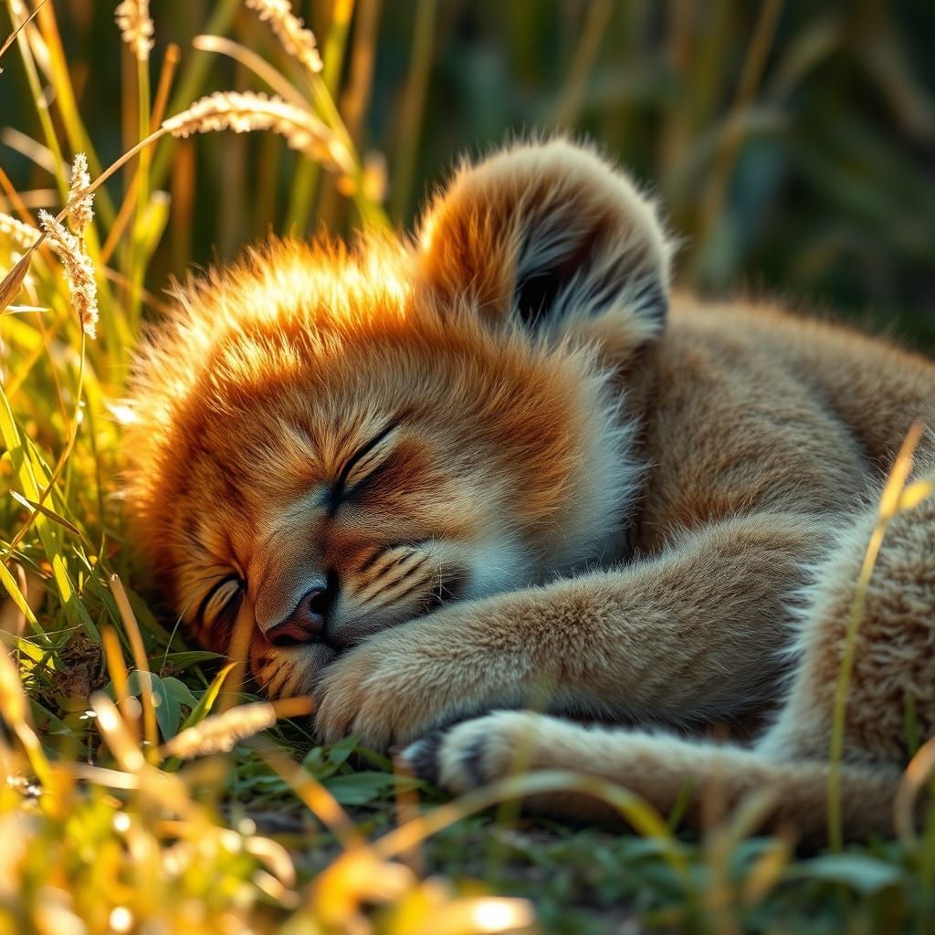 Sleeping lion  by @Dream Service