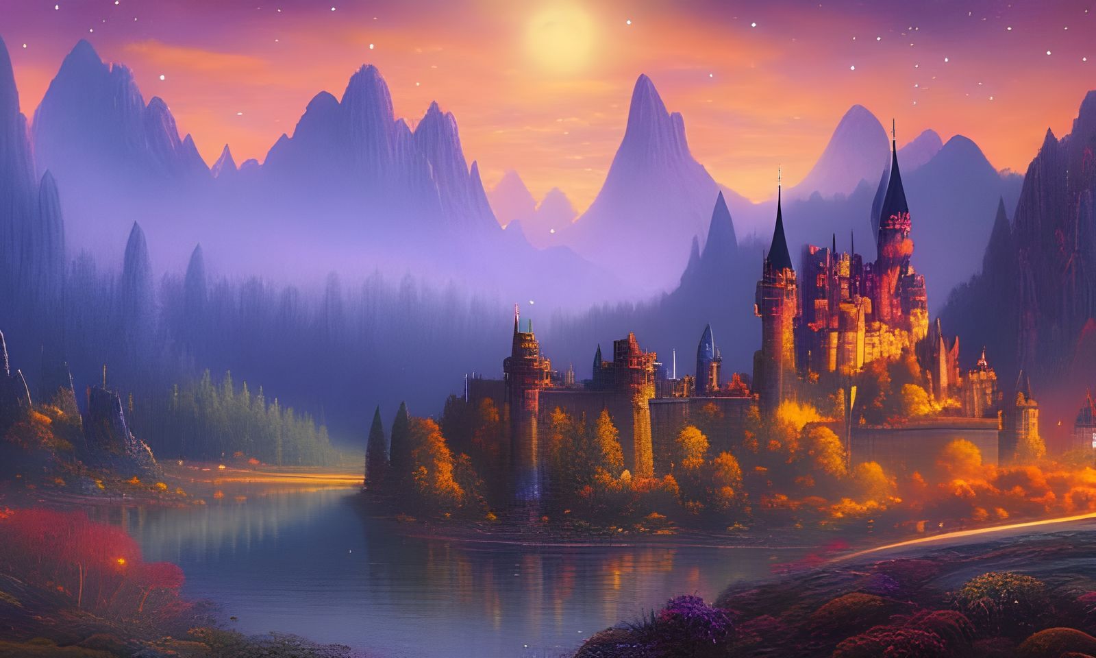 Ethereal castle - AI Generated Artwork - NightCafe Creator