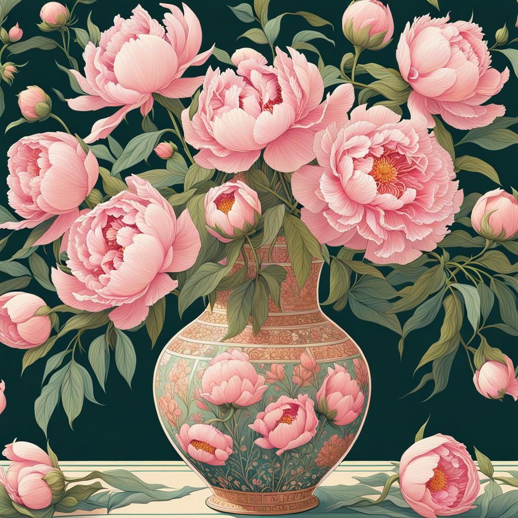 Victo Ngai painting of flowers in vase
