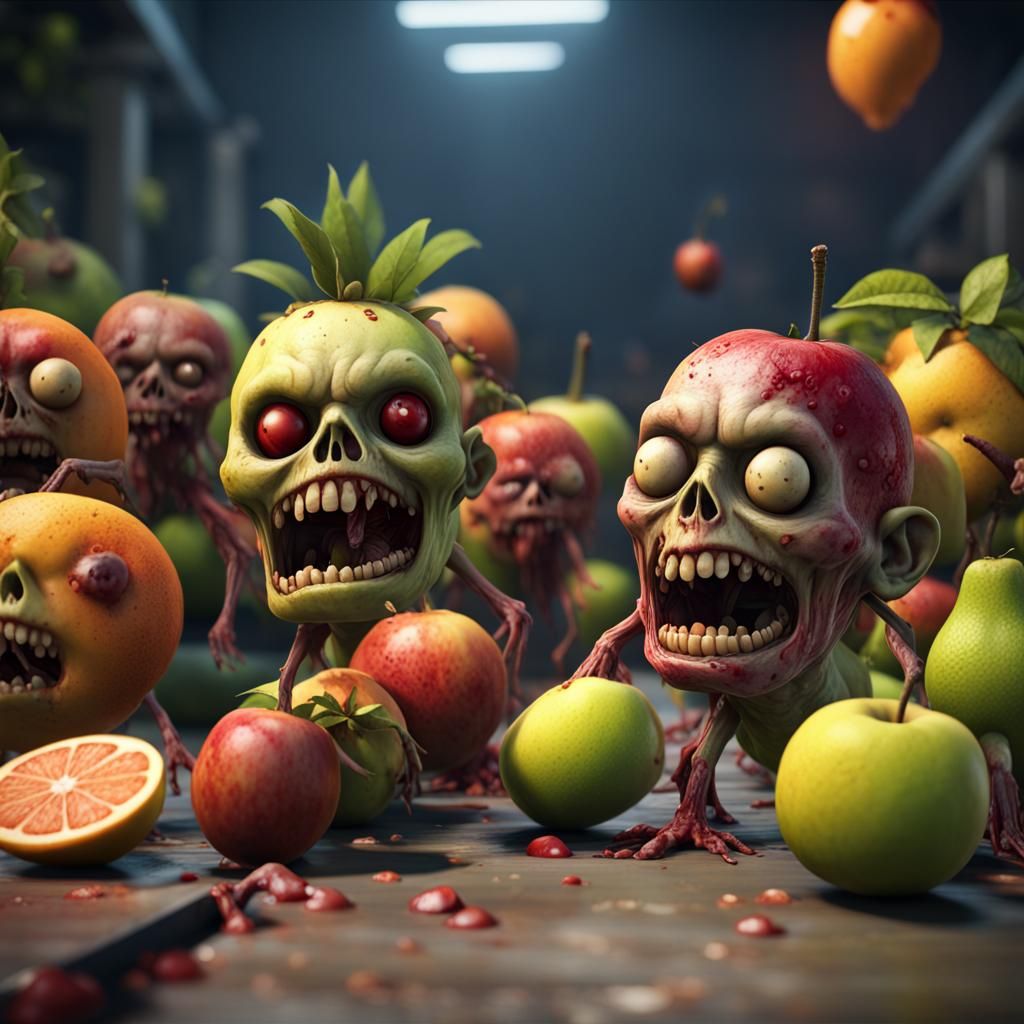 fruit zombies  by @SPACEOTTER