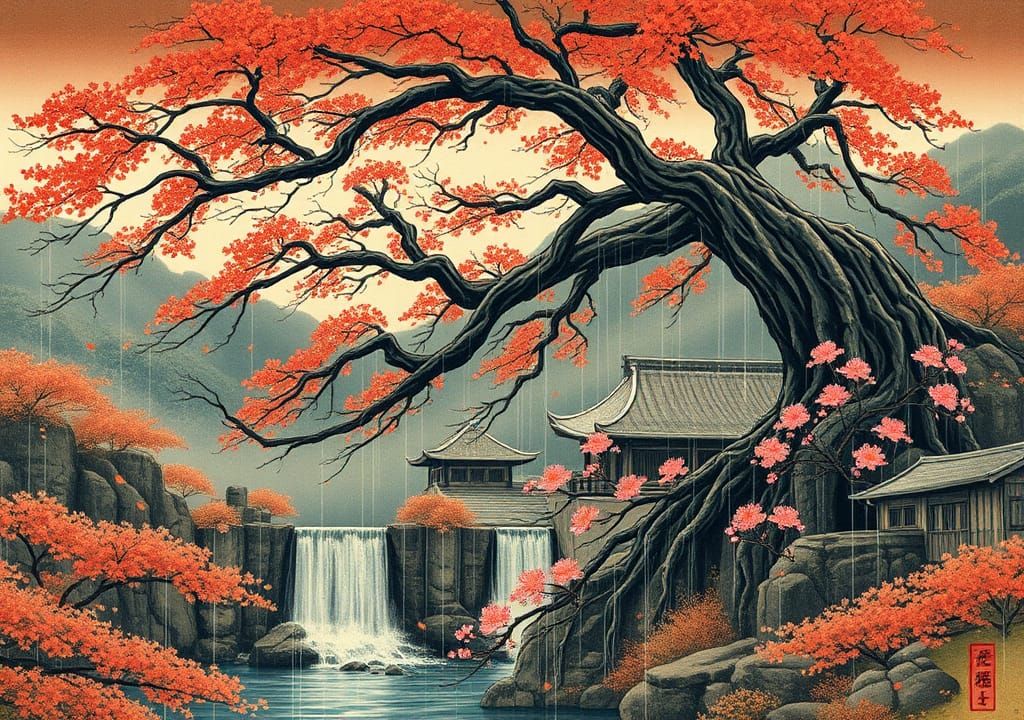 Japanese Landscape  by @Cuplis