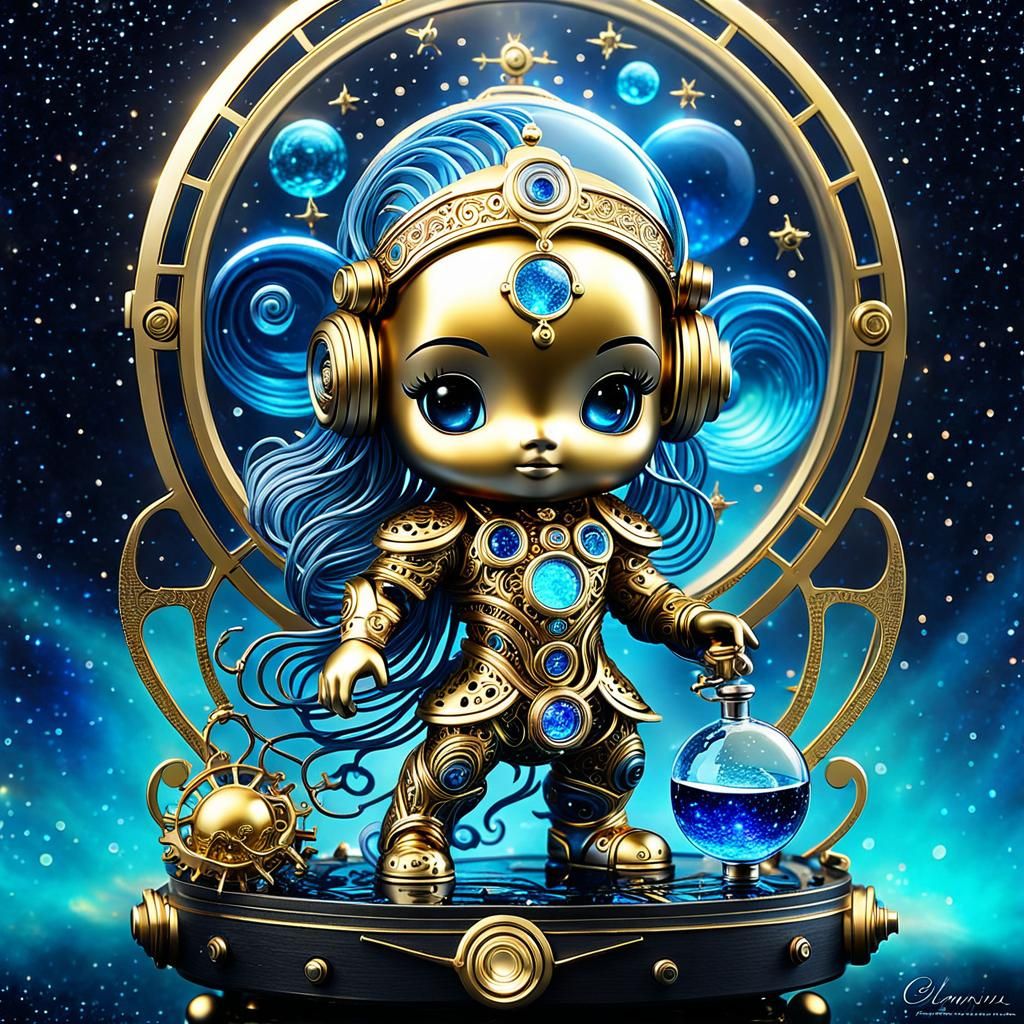 Cosmic Zodiac: Aquarius . - AI Generated Artwork - NightCafe Creator