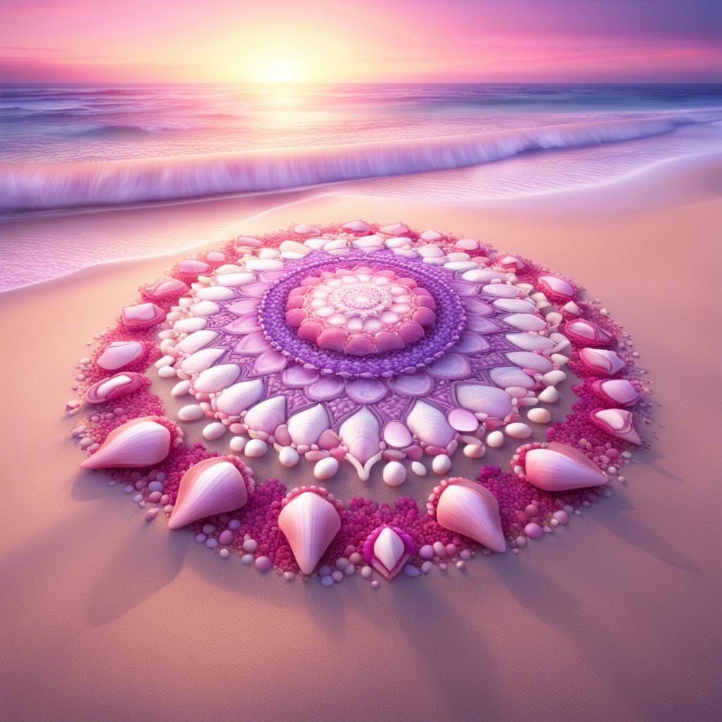 Beautiful Mandala Made From Shells