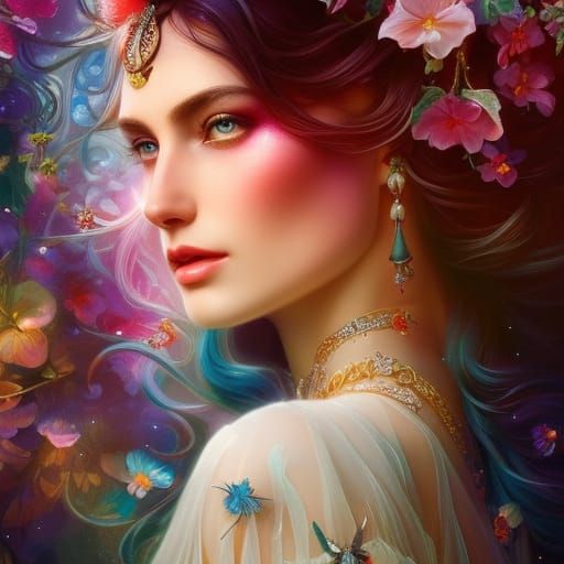 Colorful Lady - AI Generated Artwork - NightCafe Creator