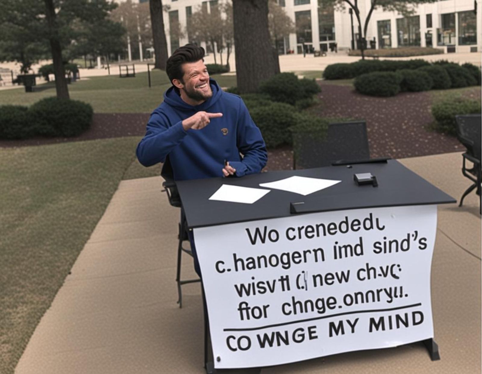 Steven Crowders Change My Mind Campus Sign Meme Sign Ai Generated