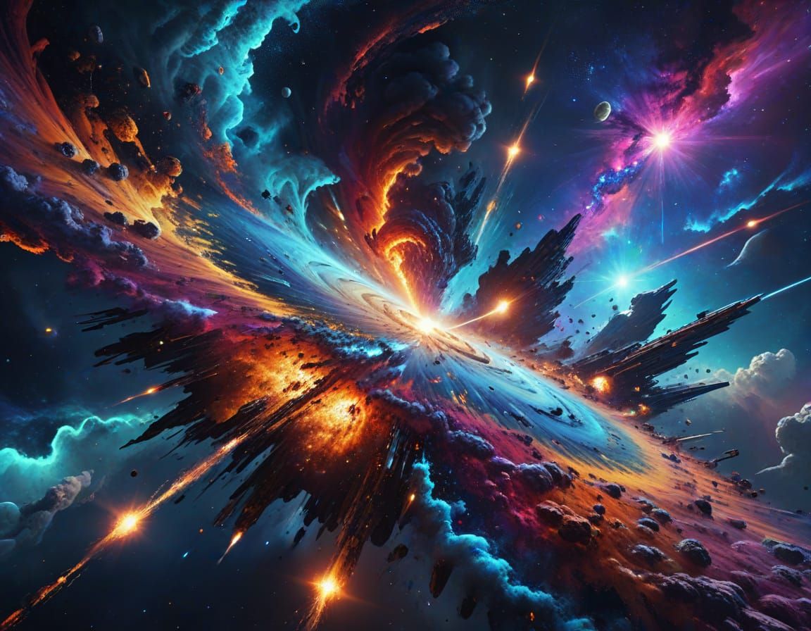 cosmic sky explosion  by @mariam