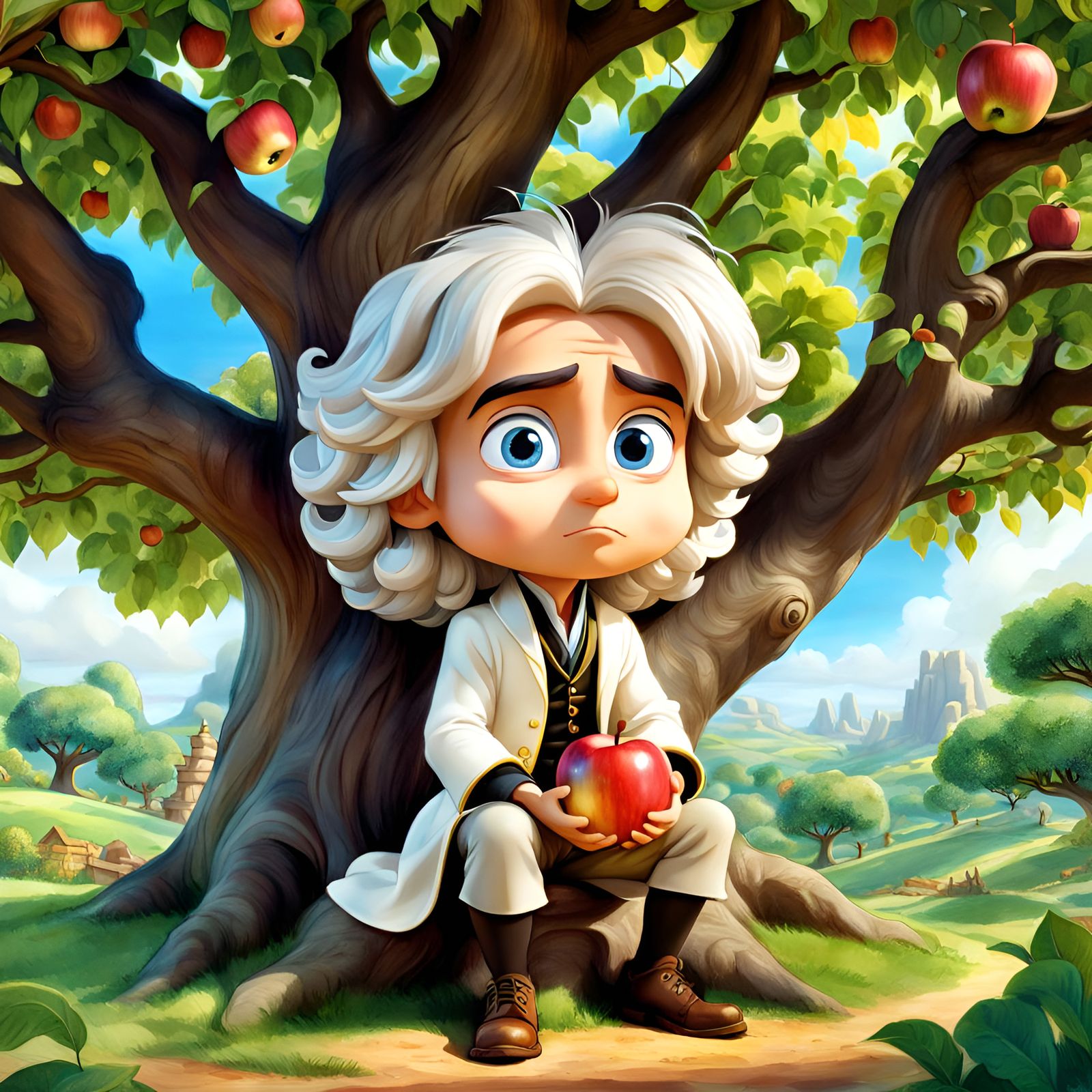 Chibi Sir Isaac Newton   by @SirHeckerich