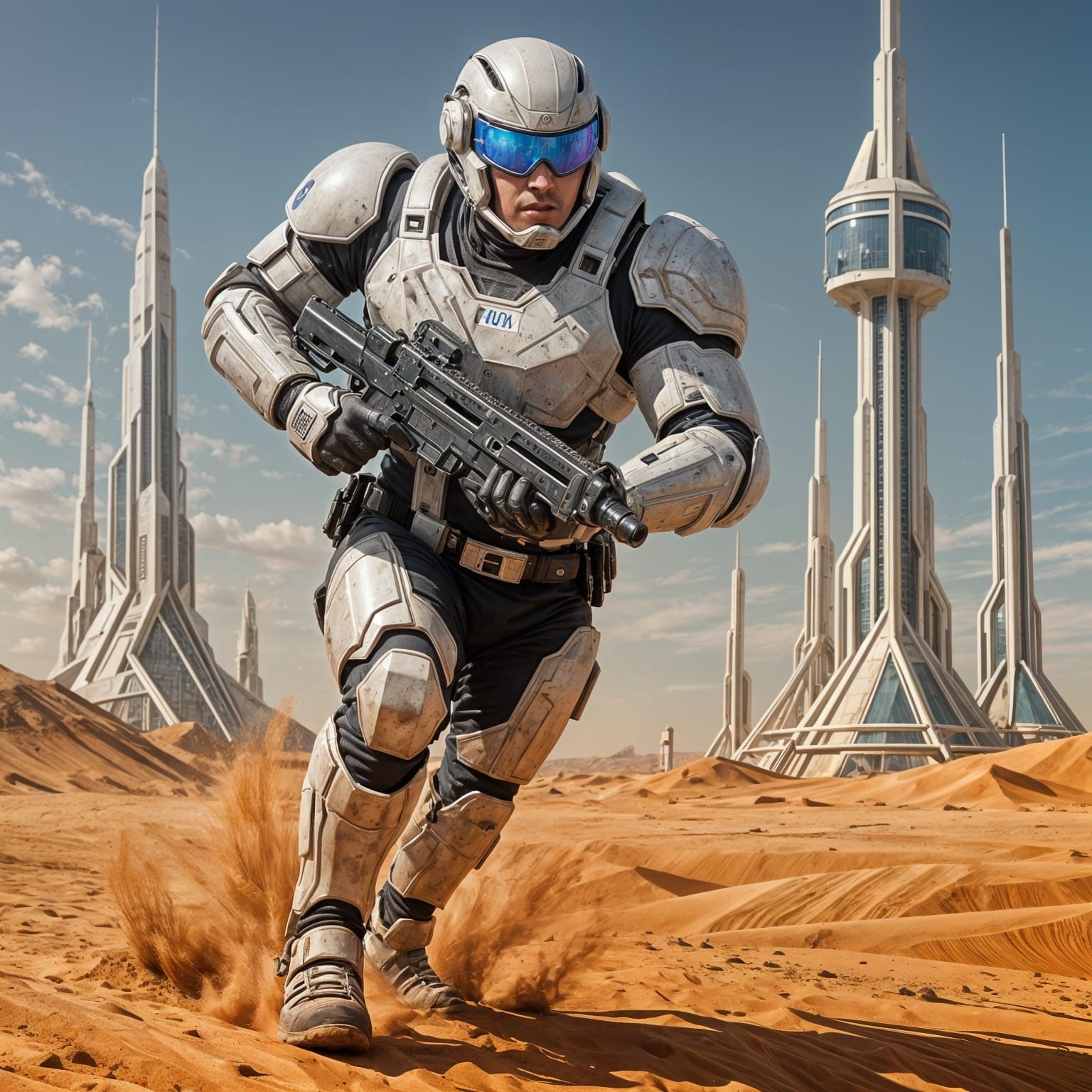 לוחם עתידני רץ