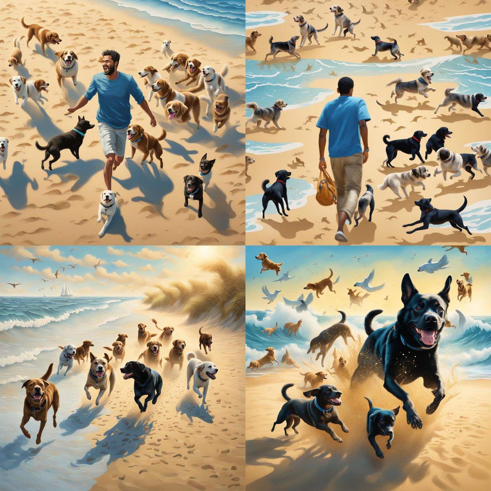 A photorealistic image of a person obscured by a swarm of ha...