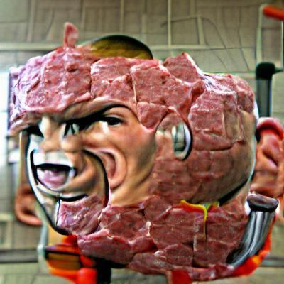 Pumped up meat head