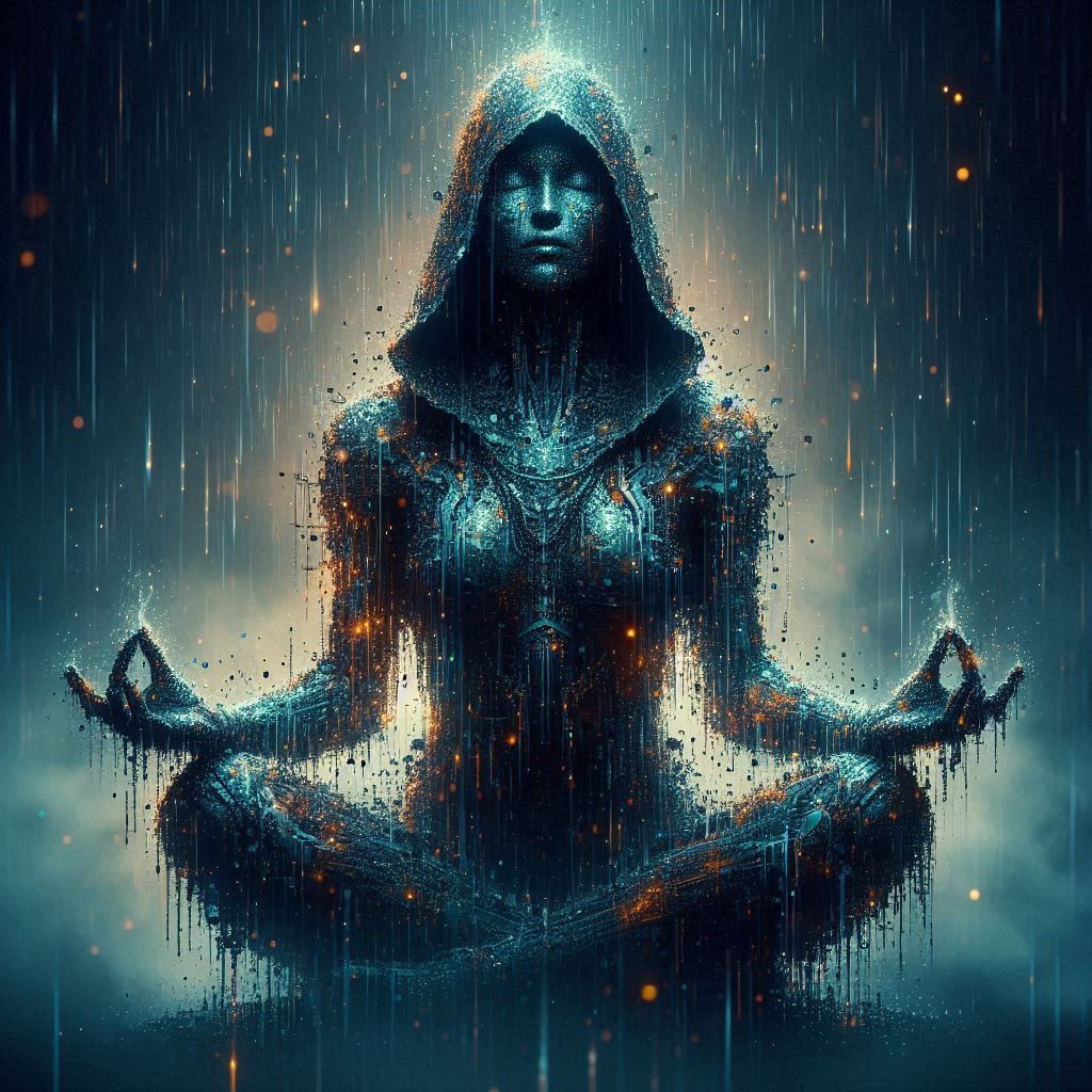 double exposure beautiful fantasy DALL-E 3 portrait landscap...