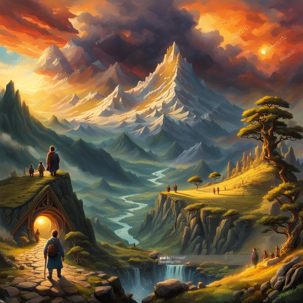 Smaug defeated. Masses return to Lonely Mountain. 