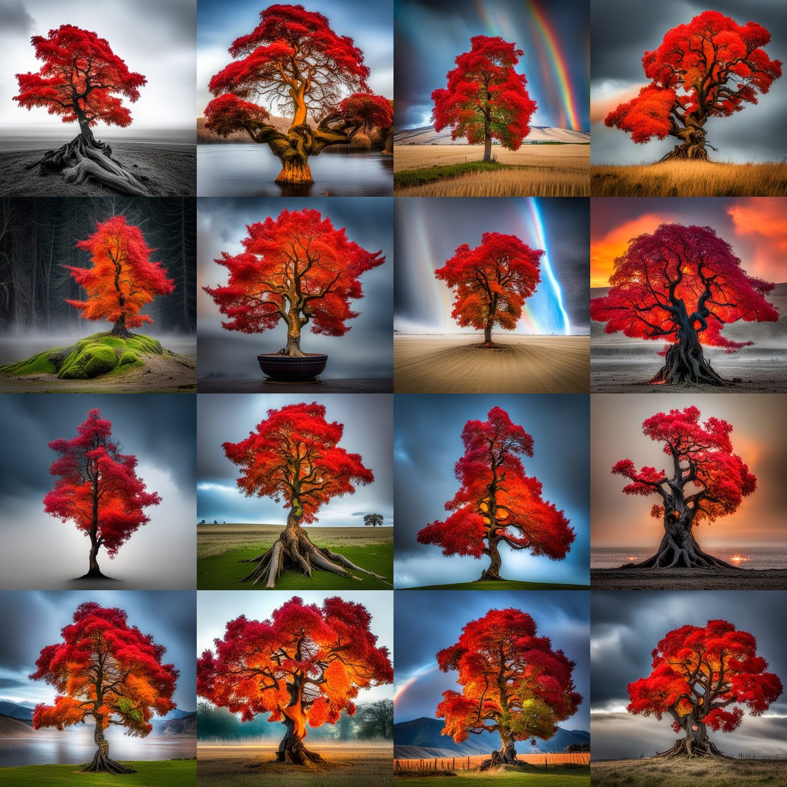 acer tree on fire