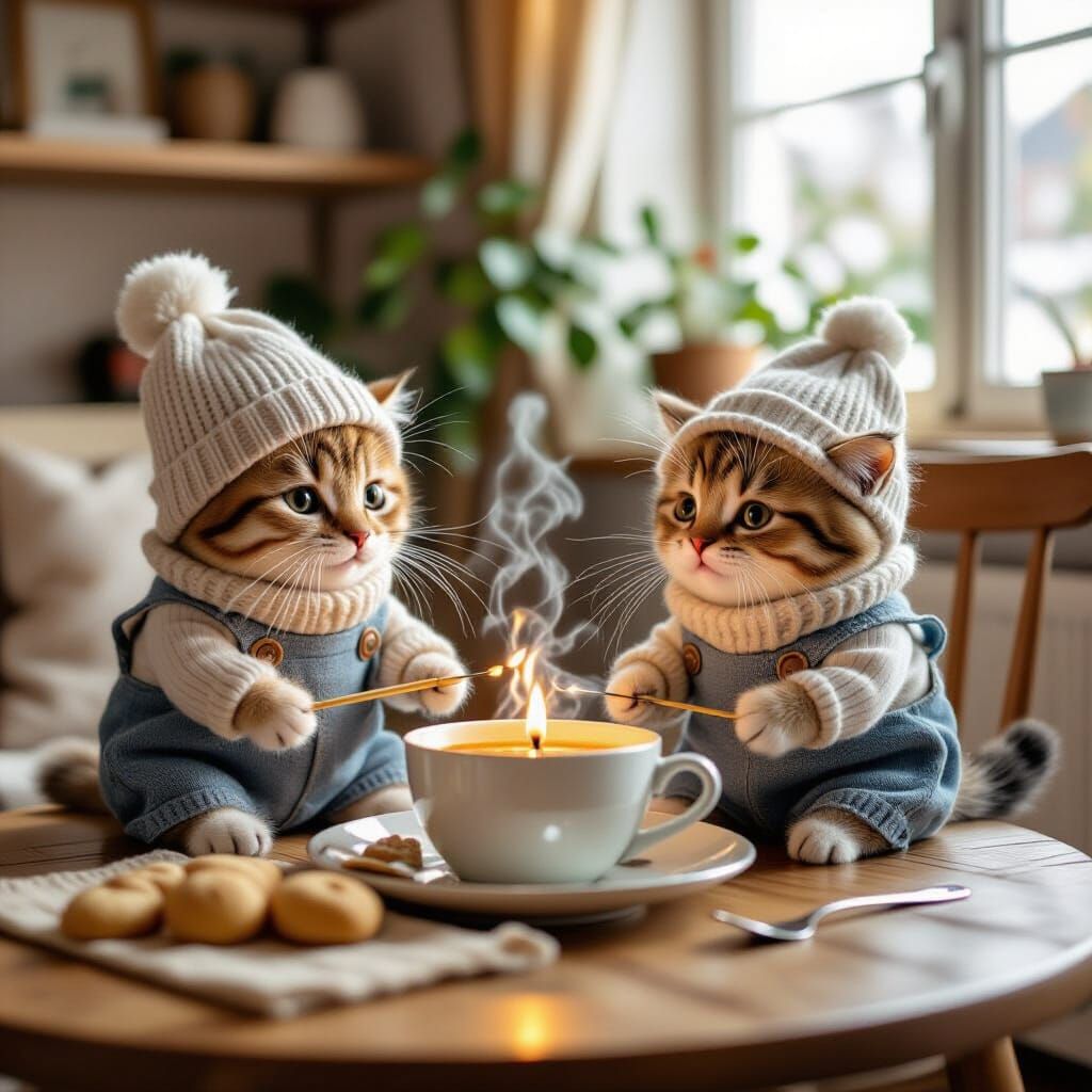 Playful Minions Making Horns and Sticking Tongues Out