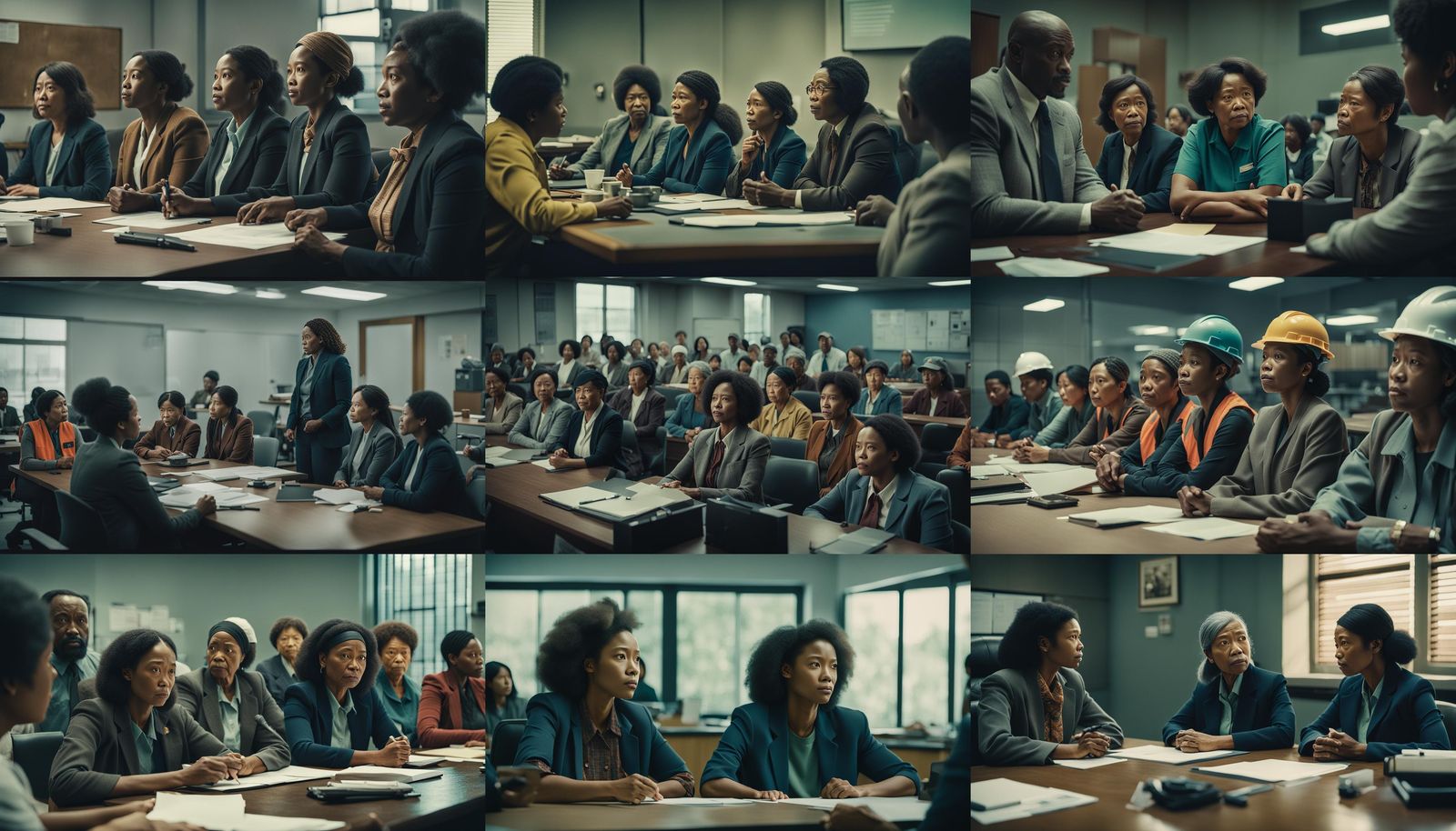 Workers counsel meeting add women all ethnicities