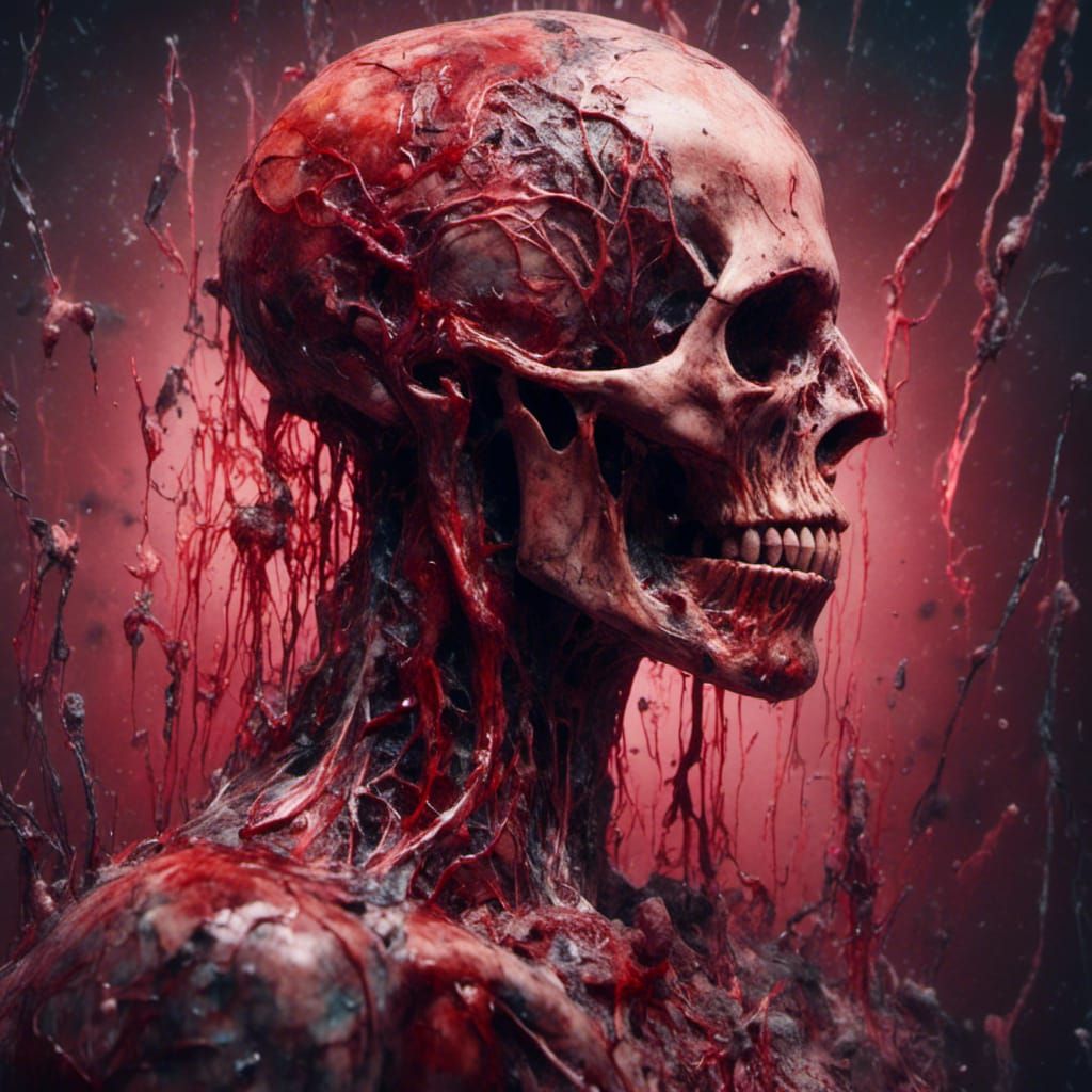 Hyperrealistic Human Organs in Macabre Splash Art