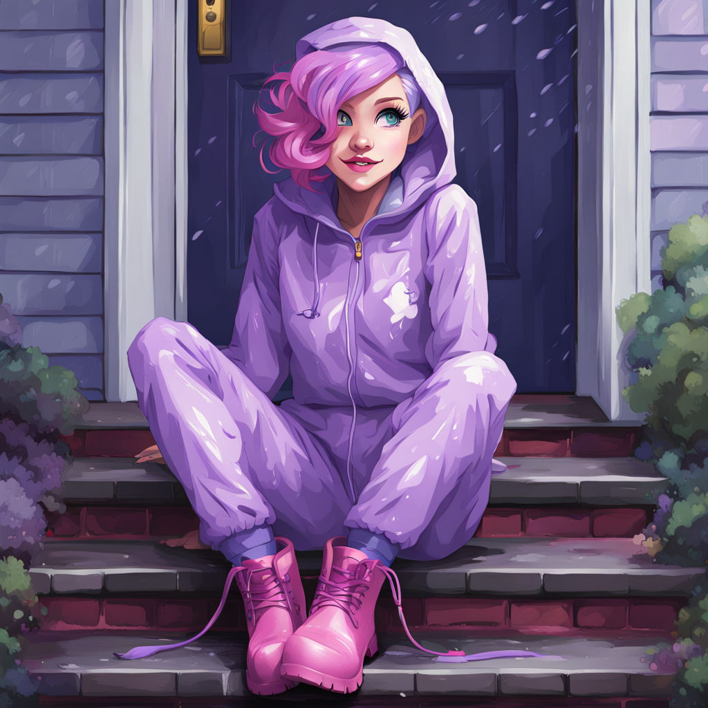 Rarity wearing a rain-suit V2