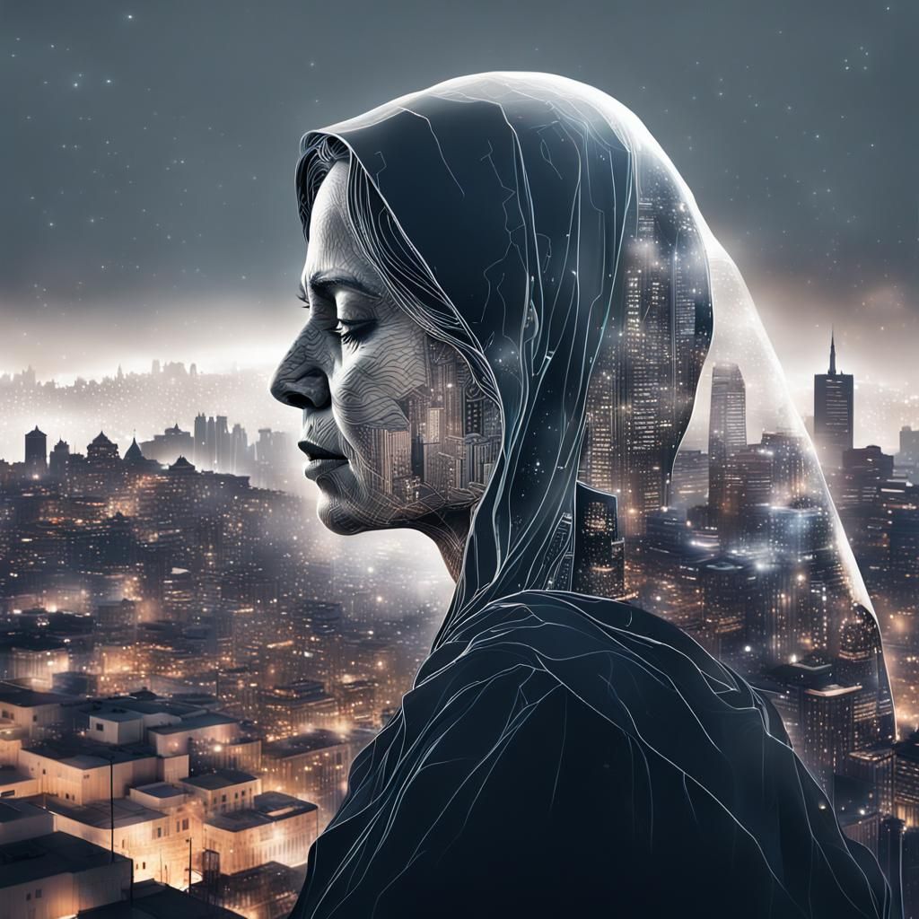 A woman  mourning the destruction of her country   by @Jen