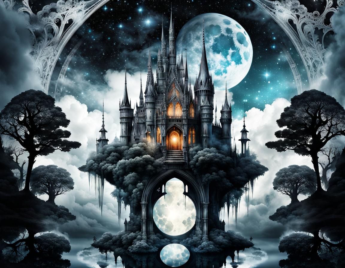 Gothic Crystal Castle  by @Ruby_Riot