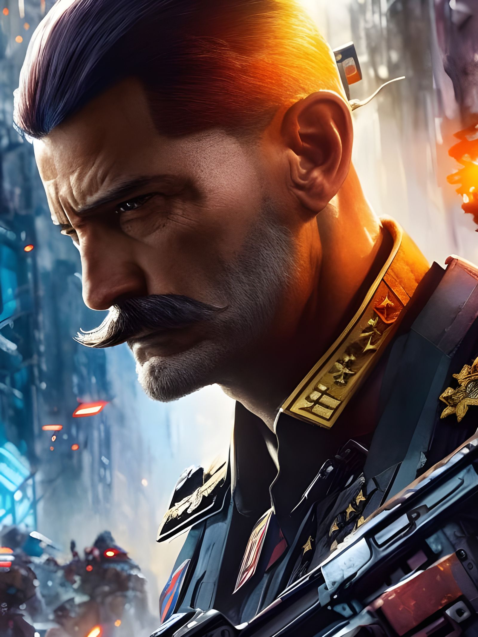 Commando Moustache  by @Bobbyjoe