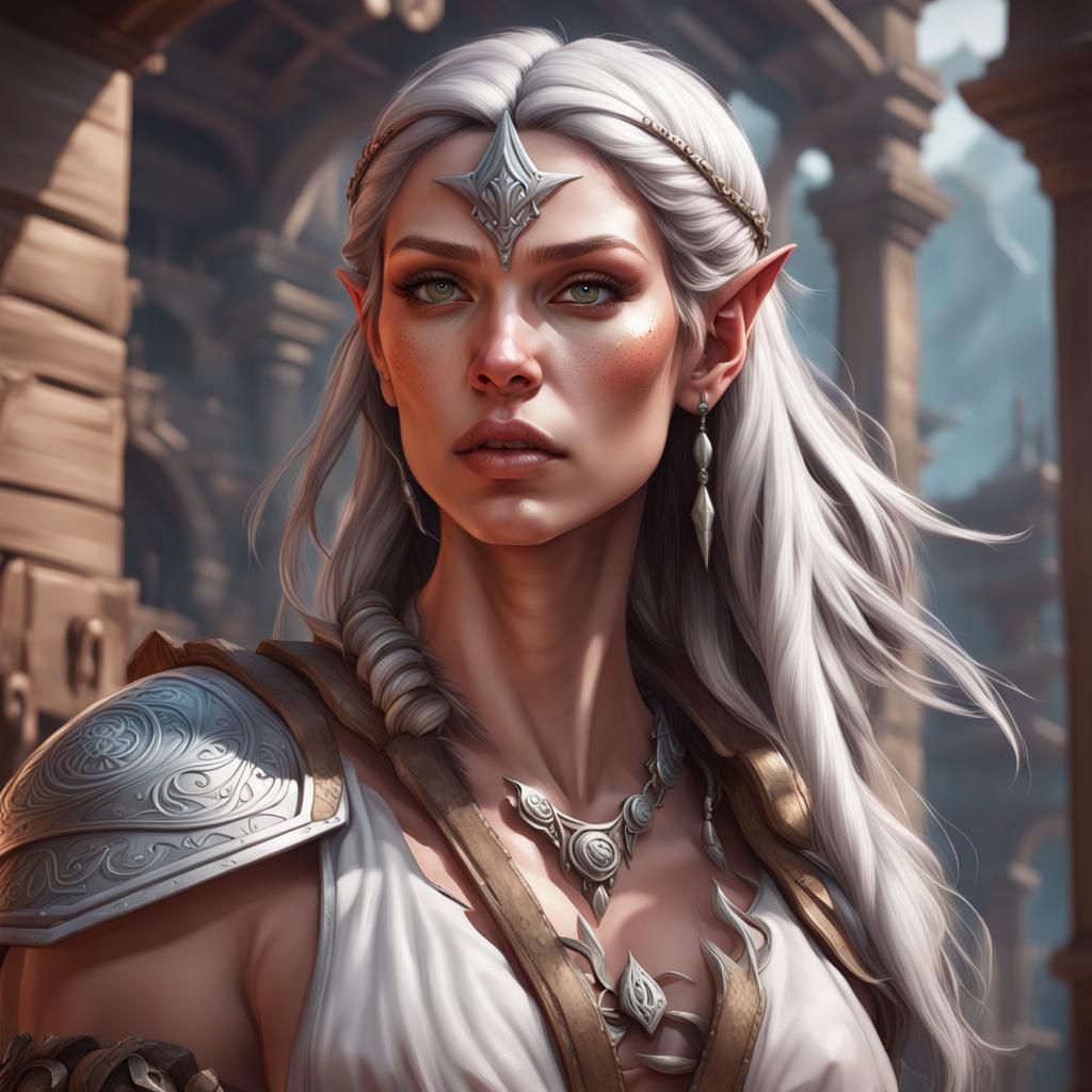 White-eyed barbarian woman fantasy character - AI Generated Artwork ...
