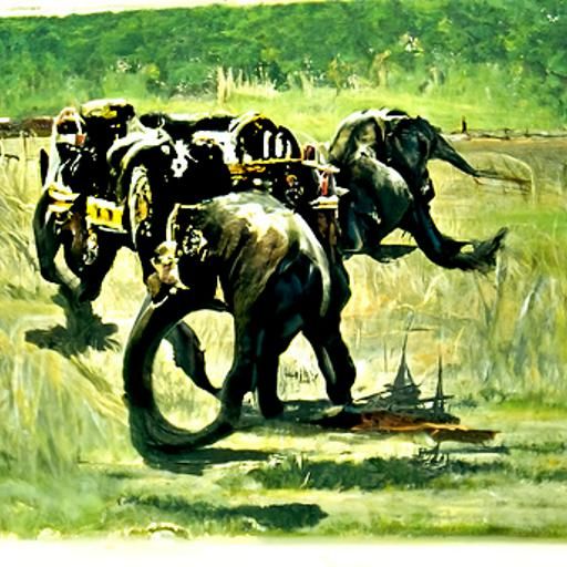 The elephant races of 1877