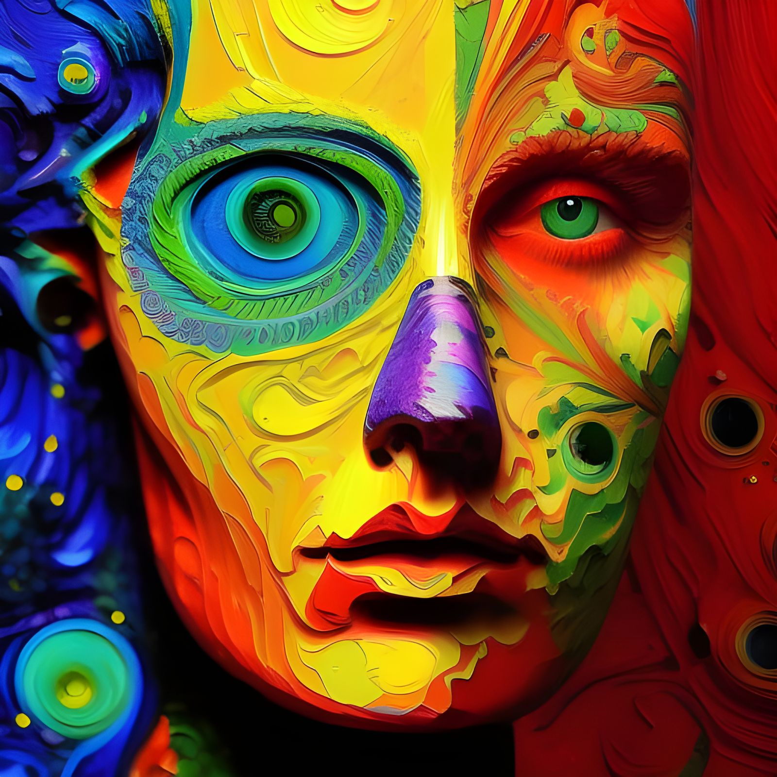 🎨 Liquified face inspired by Van Gogh 🎨 - AI Generated Artwork ...