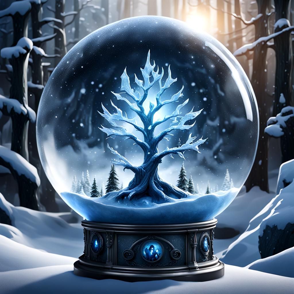 Forest snow globe  by @RomiLovin