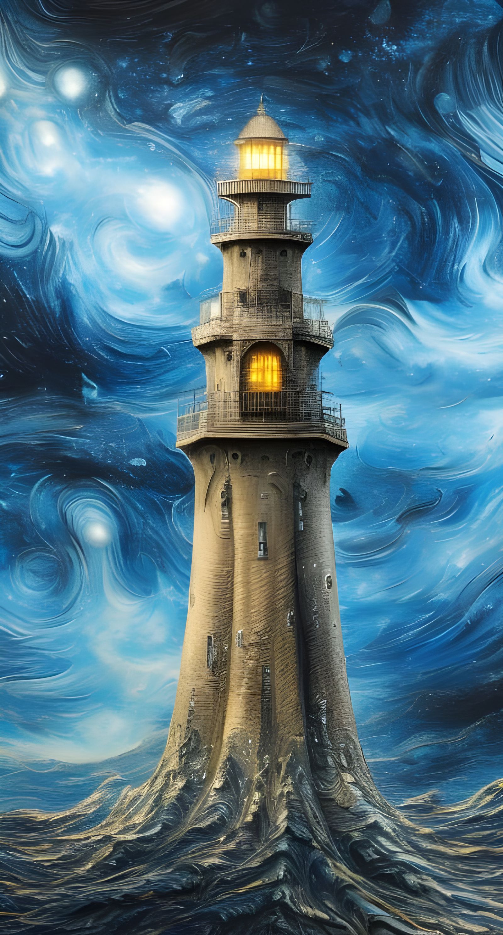Starry Night Lighthouses