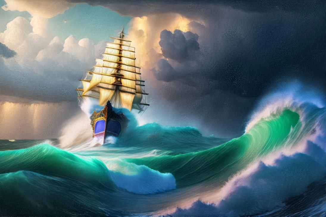 Ship in a Seastorm