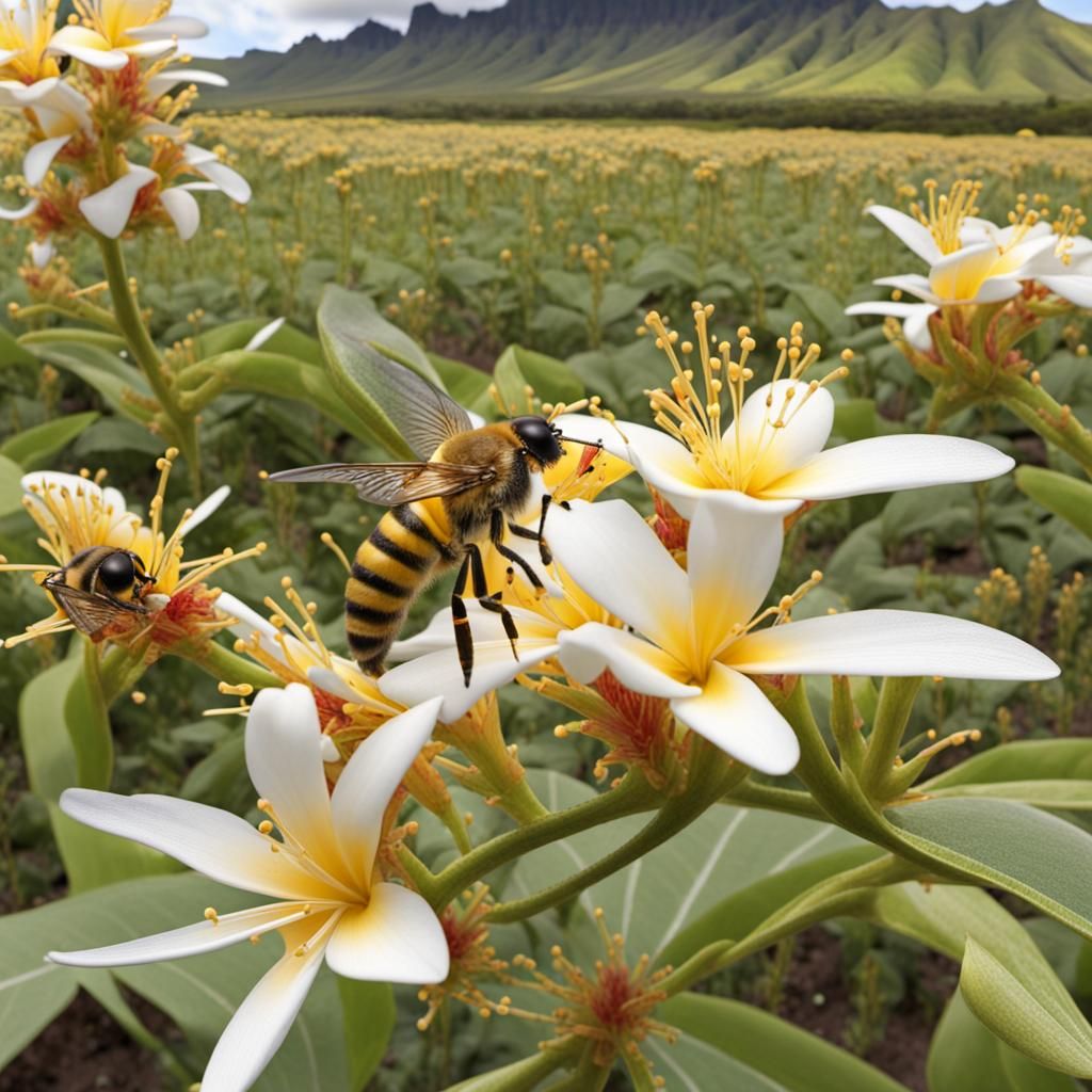 field of Pollinators and flora of the Hawaiian Islands sharp...