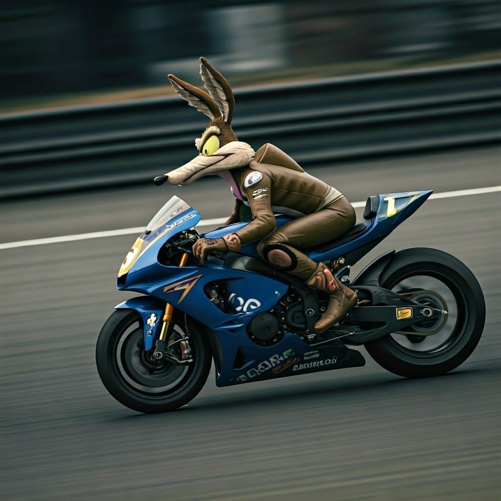 Epic Coyote Gran Prix Motorcycle Racing Masterpiece