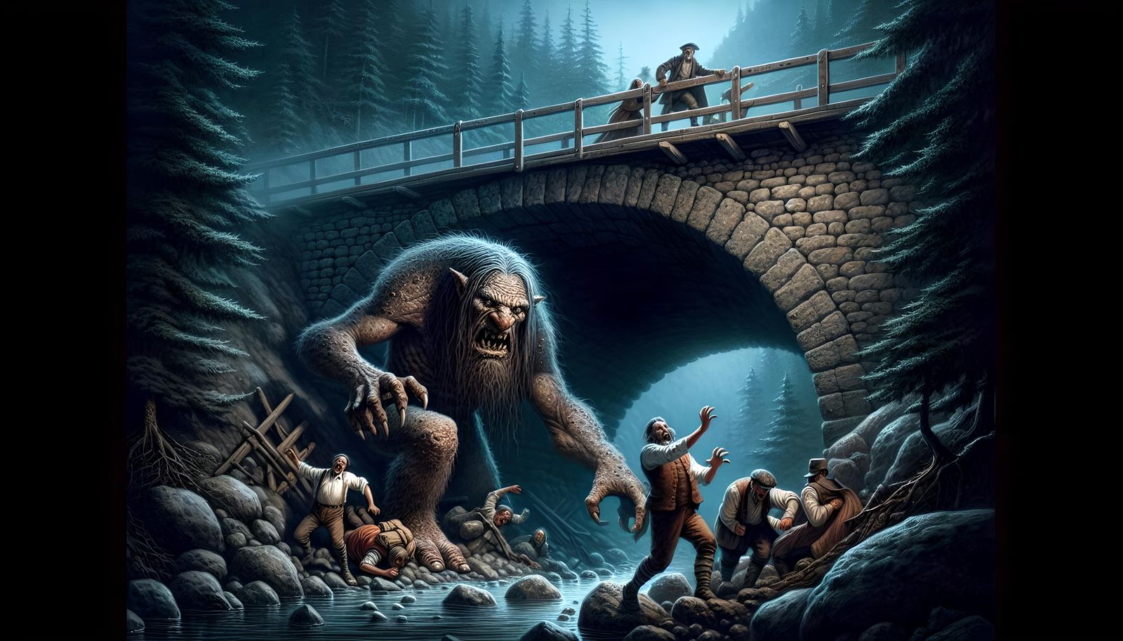 Norwegian mountain troll leaps out from underneath a bridge to attack travelers  by @Taralie