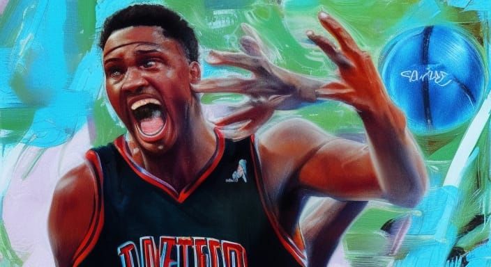A lively basketball character named Slam with a vibrant pers...