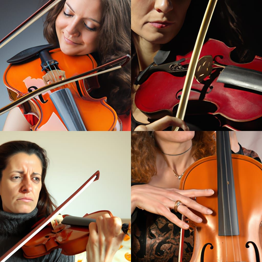 Woman playing Viola da gamba AI Generated Artwork NightCafe Creator