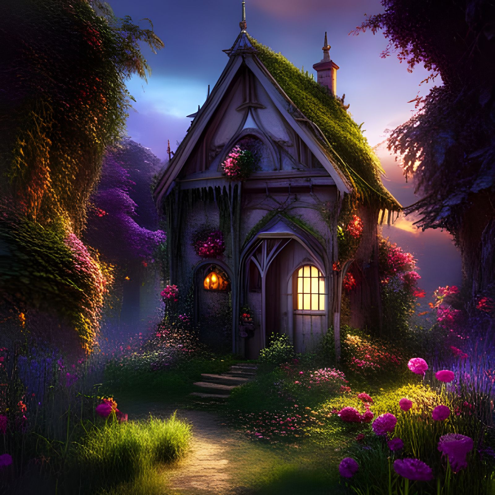 Gothic Fairy House - AI Generated Artwork - NightCafe Creator