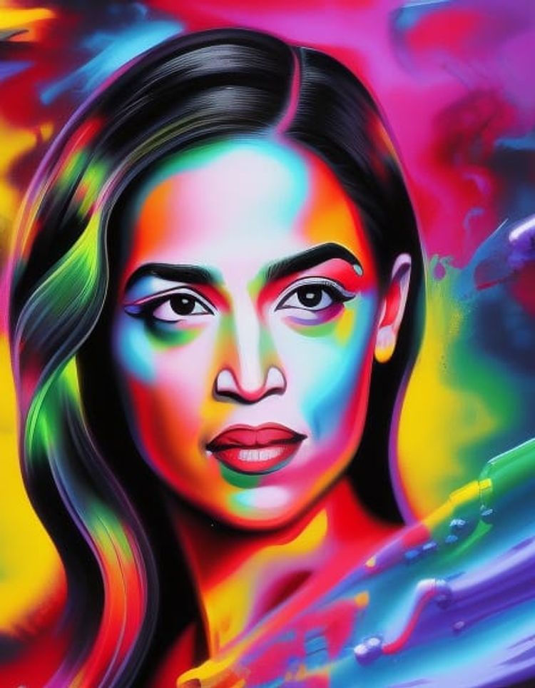 Alexandria Ocasio-Cortez - AI Generated Artwork - NightCafe Creator